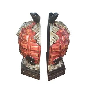 Hawaii Trade winds Bay 1677 Pineapple Book ends  Poly Stone